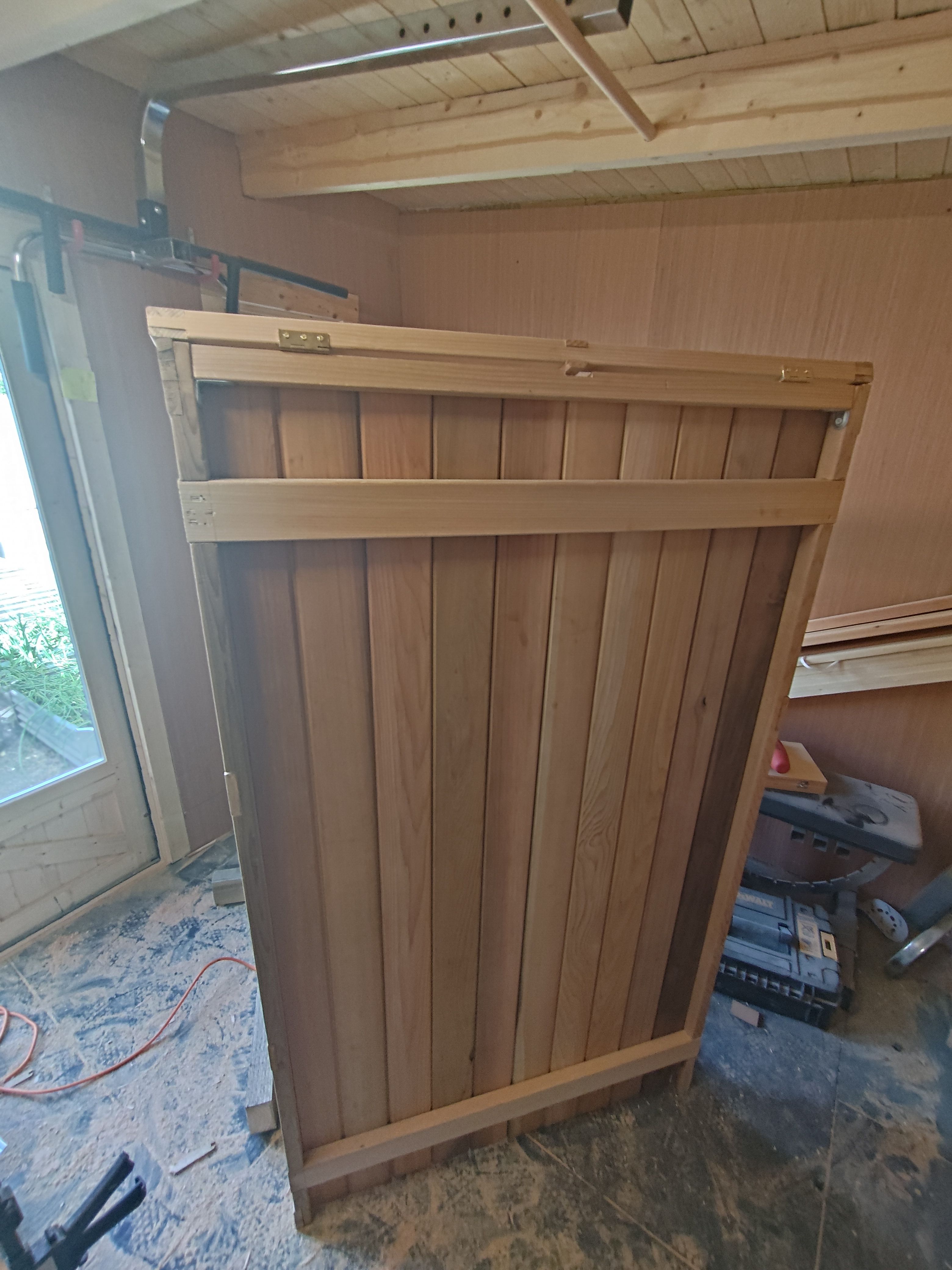 Cedar planks added to the back